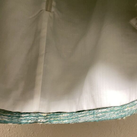 zara mini skirt small S green tweeted pockets textured weave chic made spain an - Picture 3 of 10